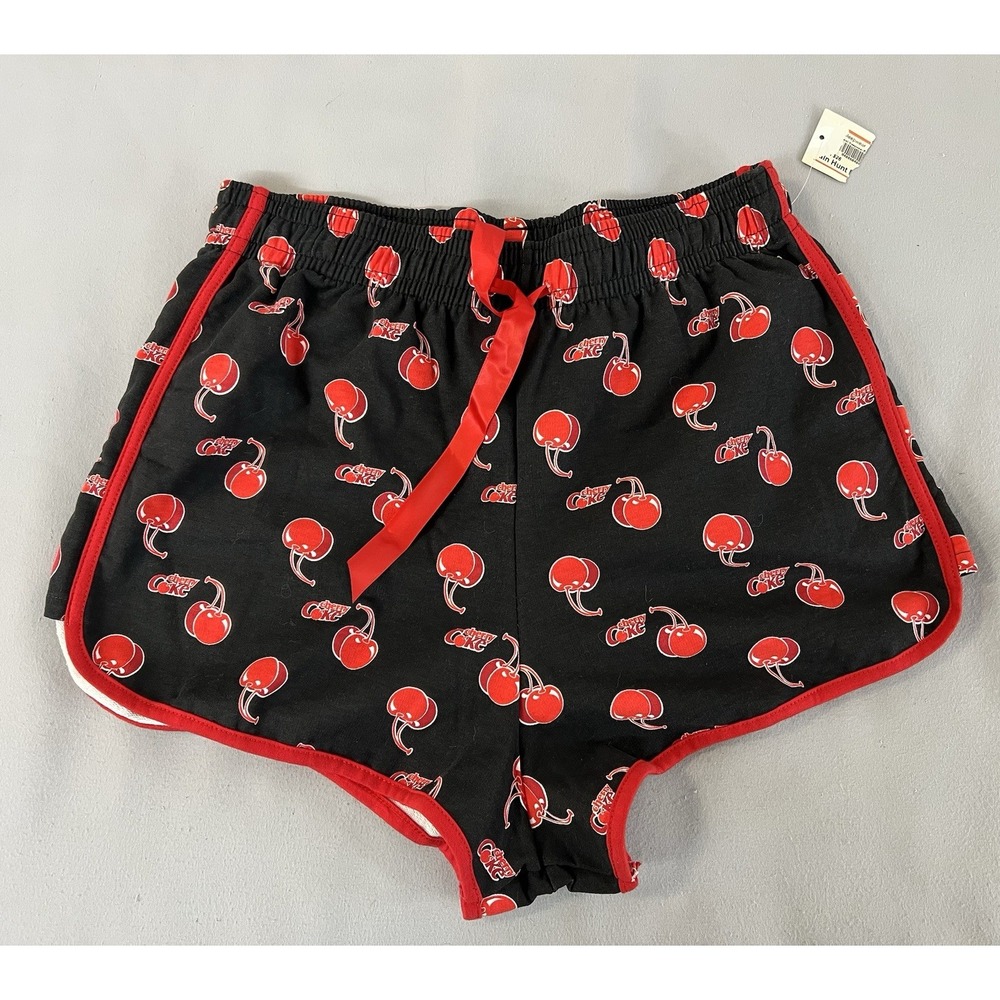 VTG Coca Cola Cherry Print Shorts New‎ Sz Medium Y2K